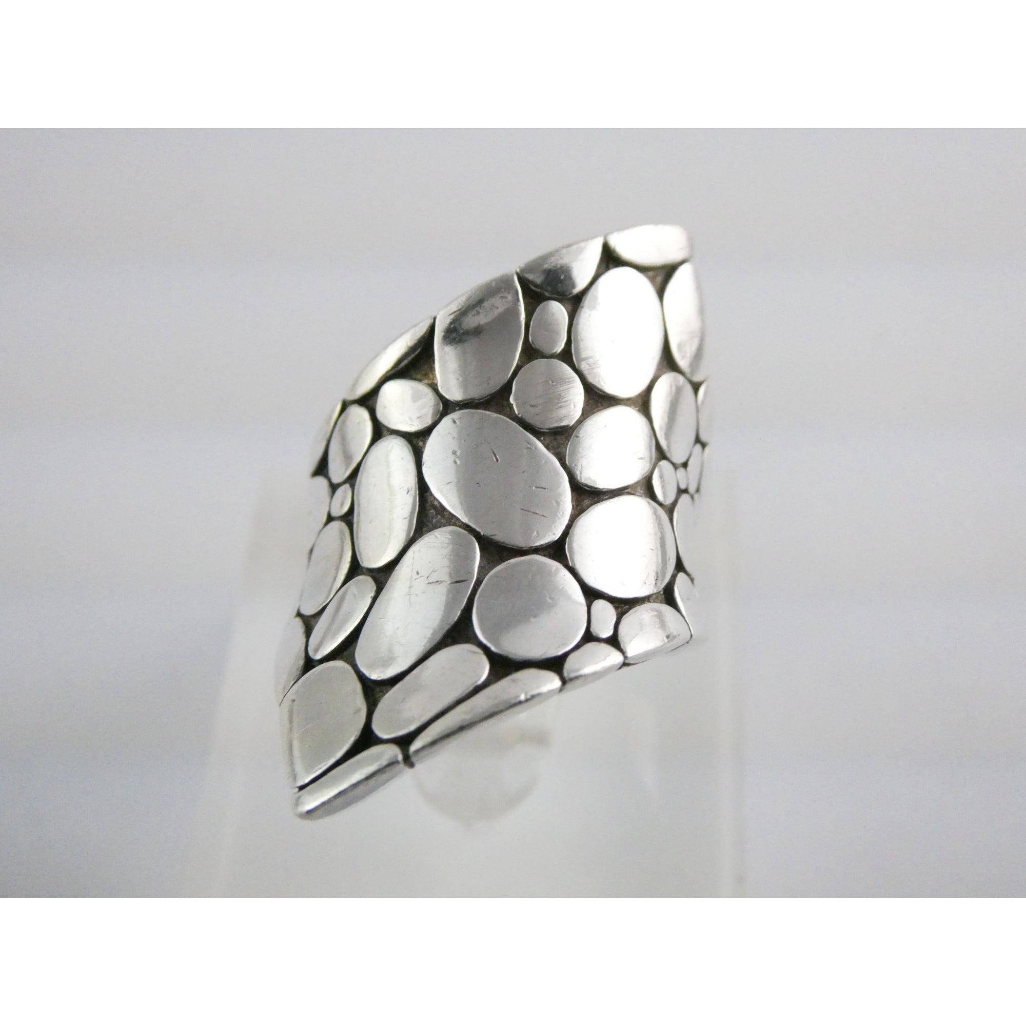 John Hardy Kali Collection Contour Pebble Sterling Silver Ring Size 6.25 17.9g