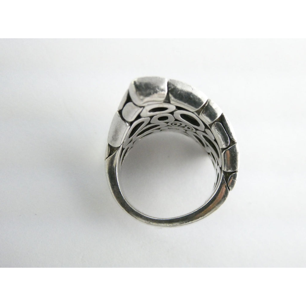 John Hardy Kali Collection Contour Pebble Sterling Silver Ring Size 6.25 17.9g