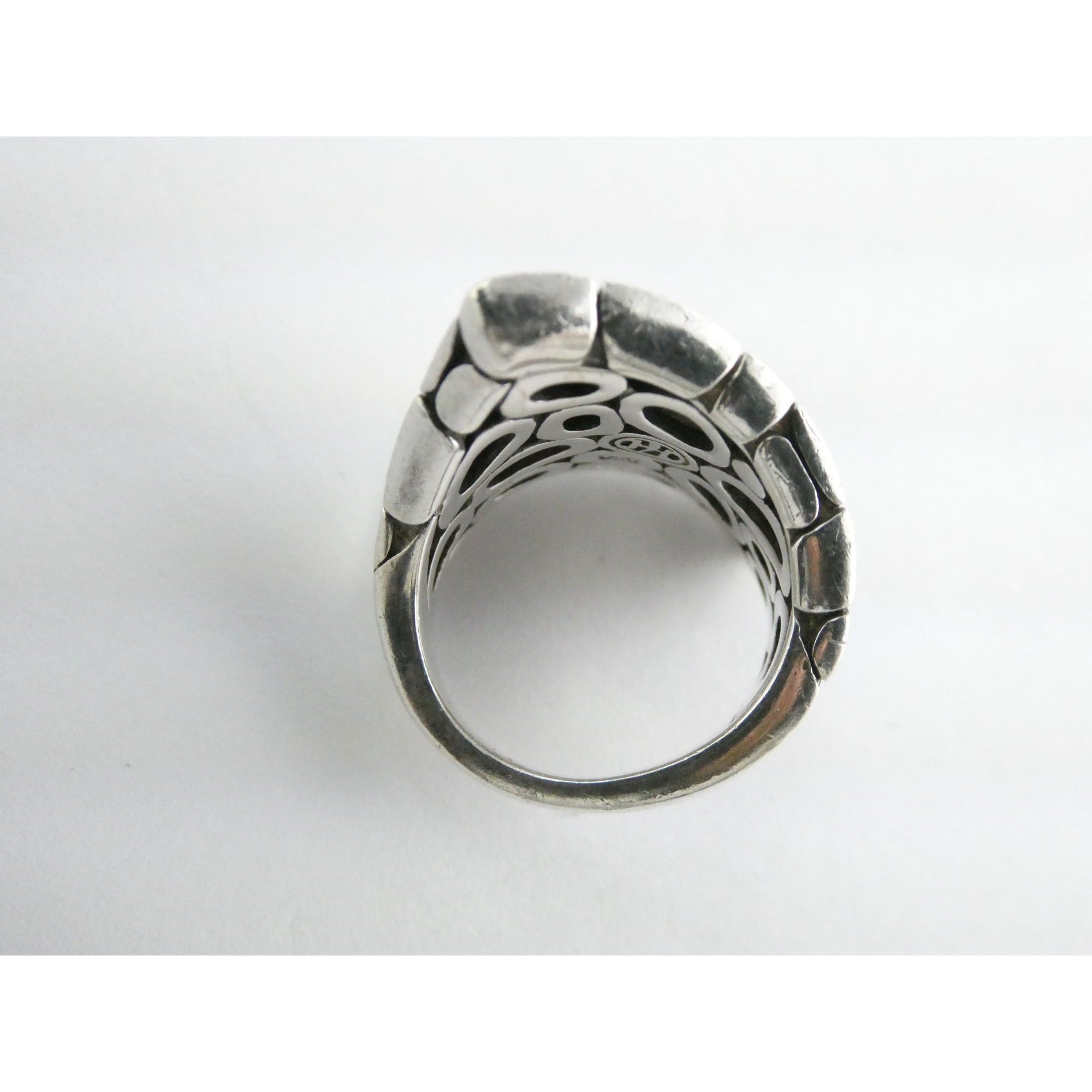 John Hardy Kali Collection Contour Pebble Sterling Silver Ring Size 6.25 17.9g