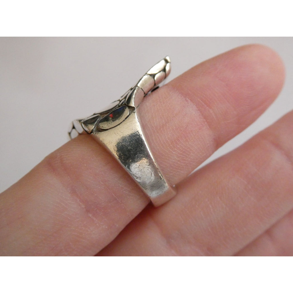 John Hardy Kali Collection Contour Pebble Sterling Silver Ring Size 6.25 17.9g