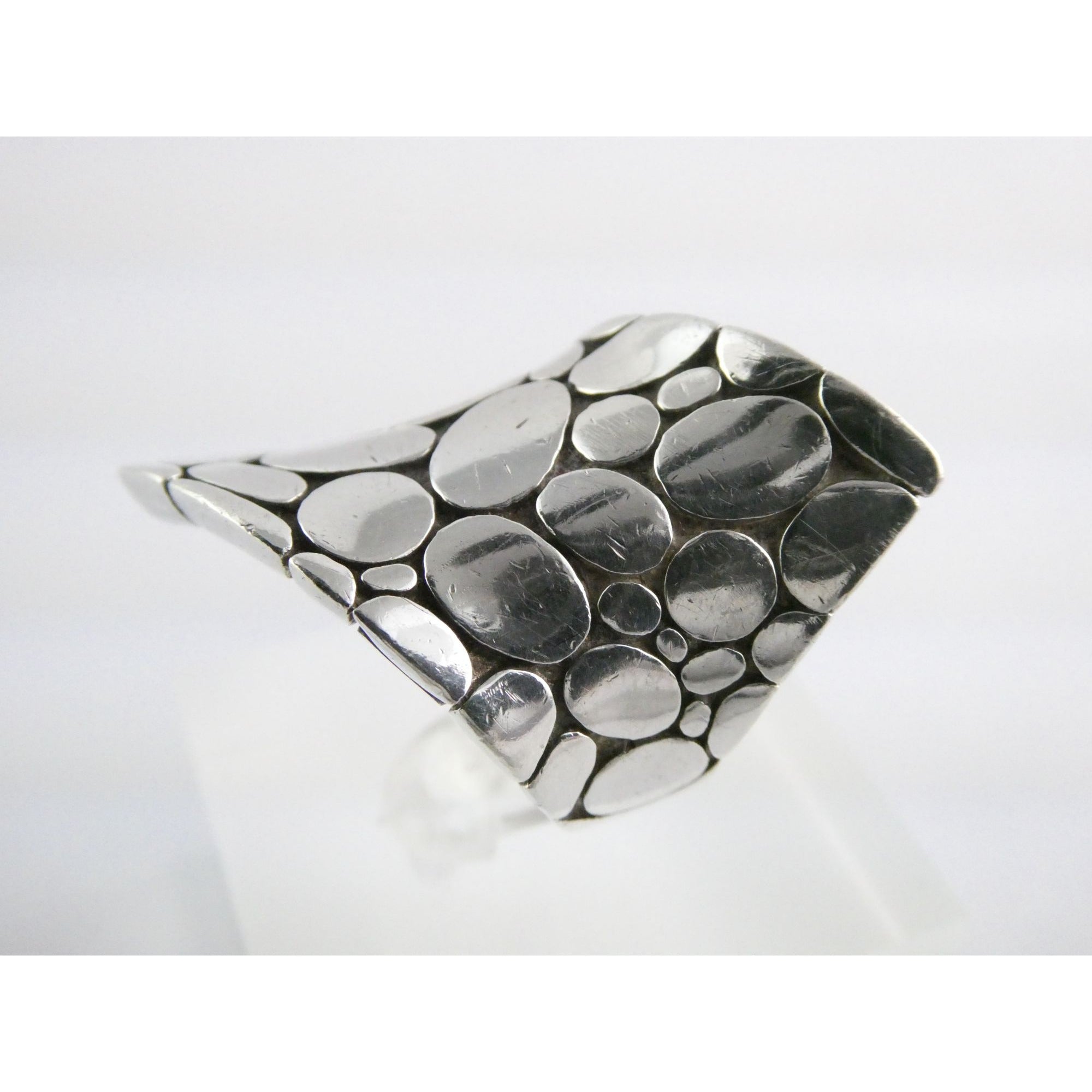 John Hardy Kali Collection Contour Pebble Sterling Silver Ring Size 6.25 17.9g