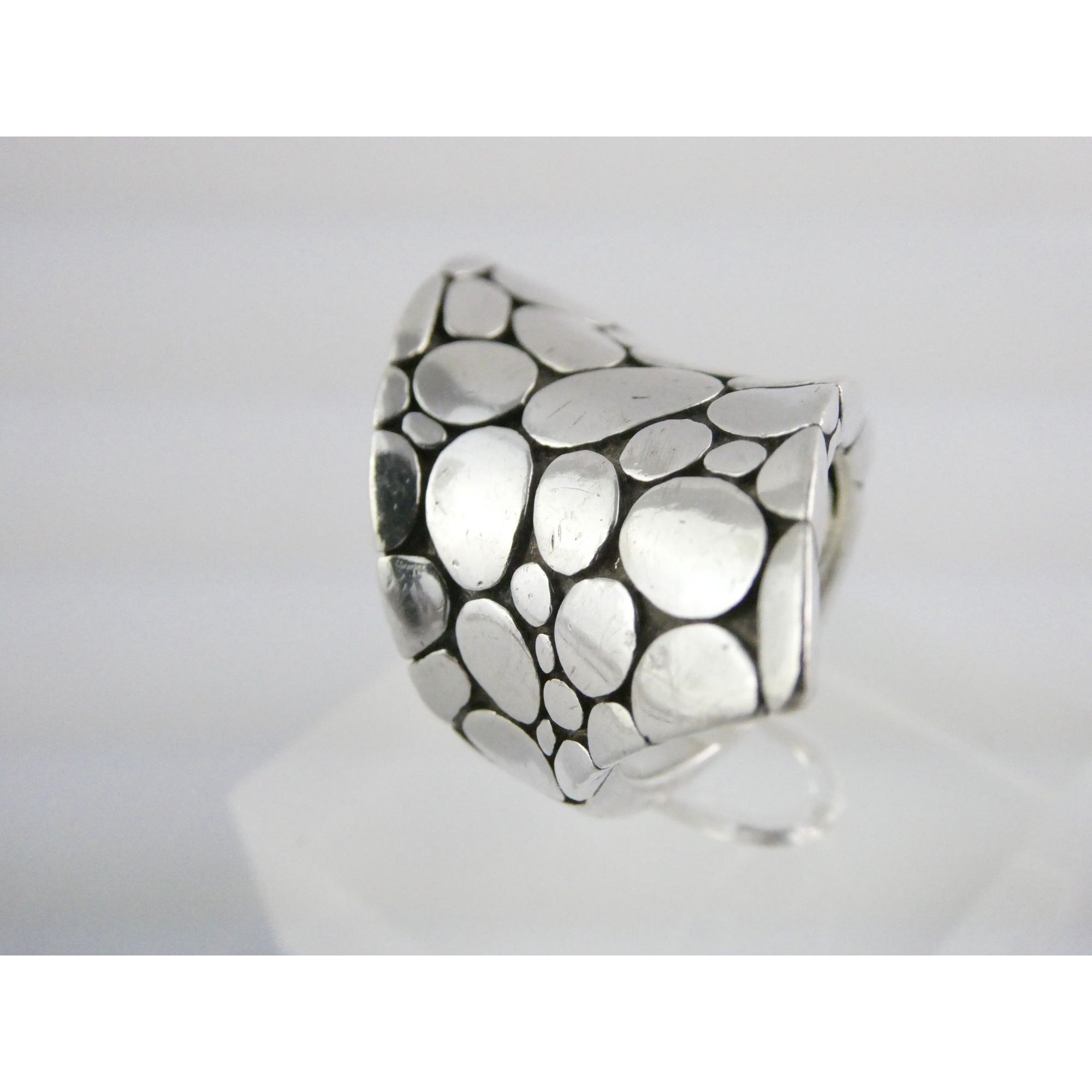 John Hardy Kali Collection Contour Pebble Sterling Silver Ring Size 6.25 17.9g