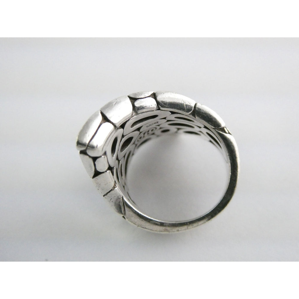 John Hardy Kali Collection Contour Pebble Sterling Silver Ring Size 6.25 17.9g