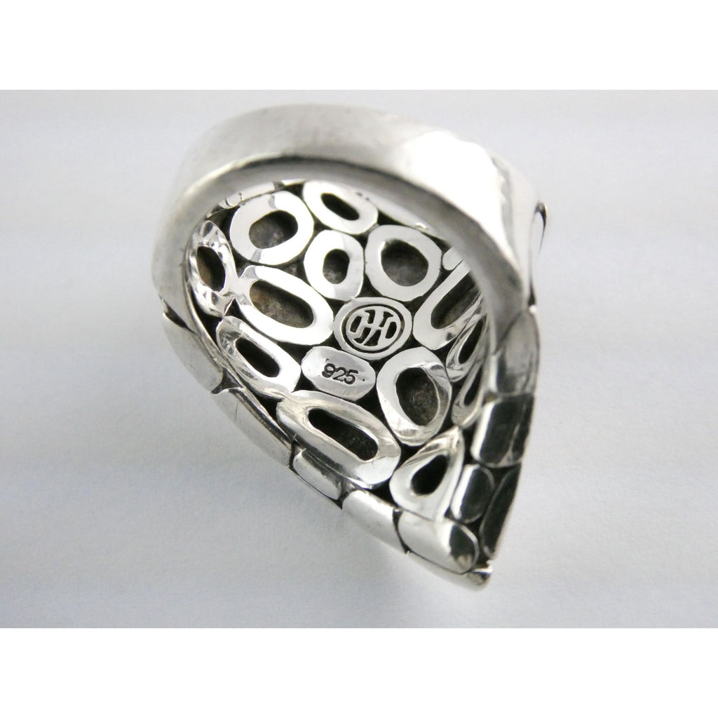 John Hardy Kali Collection Contour Pebble Sterling Silver Ring Size 6.25 17.9g