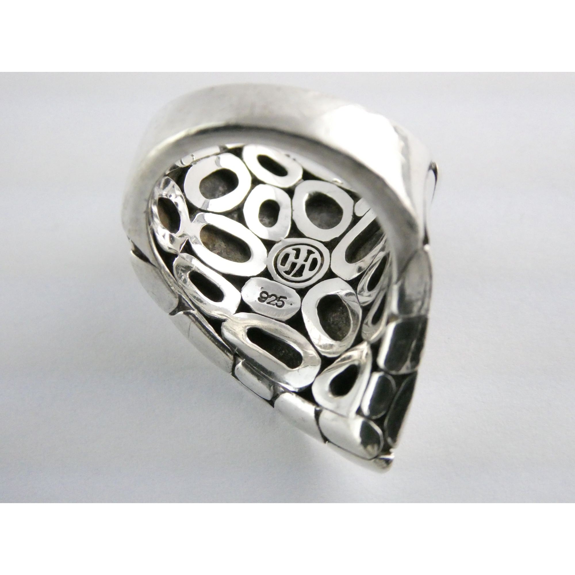 John Hardy Kali Collection Contour Pebble Sterling Silver Ring Size 6.25 17.9g
