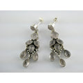 DP Sterling Silver India White Moonstone Earrings 9.4g 1.5 Inch Length