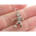 Vintage Shube Sterling Silver Figural Child Soccer Player Charm Pendant 2g 26mm