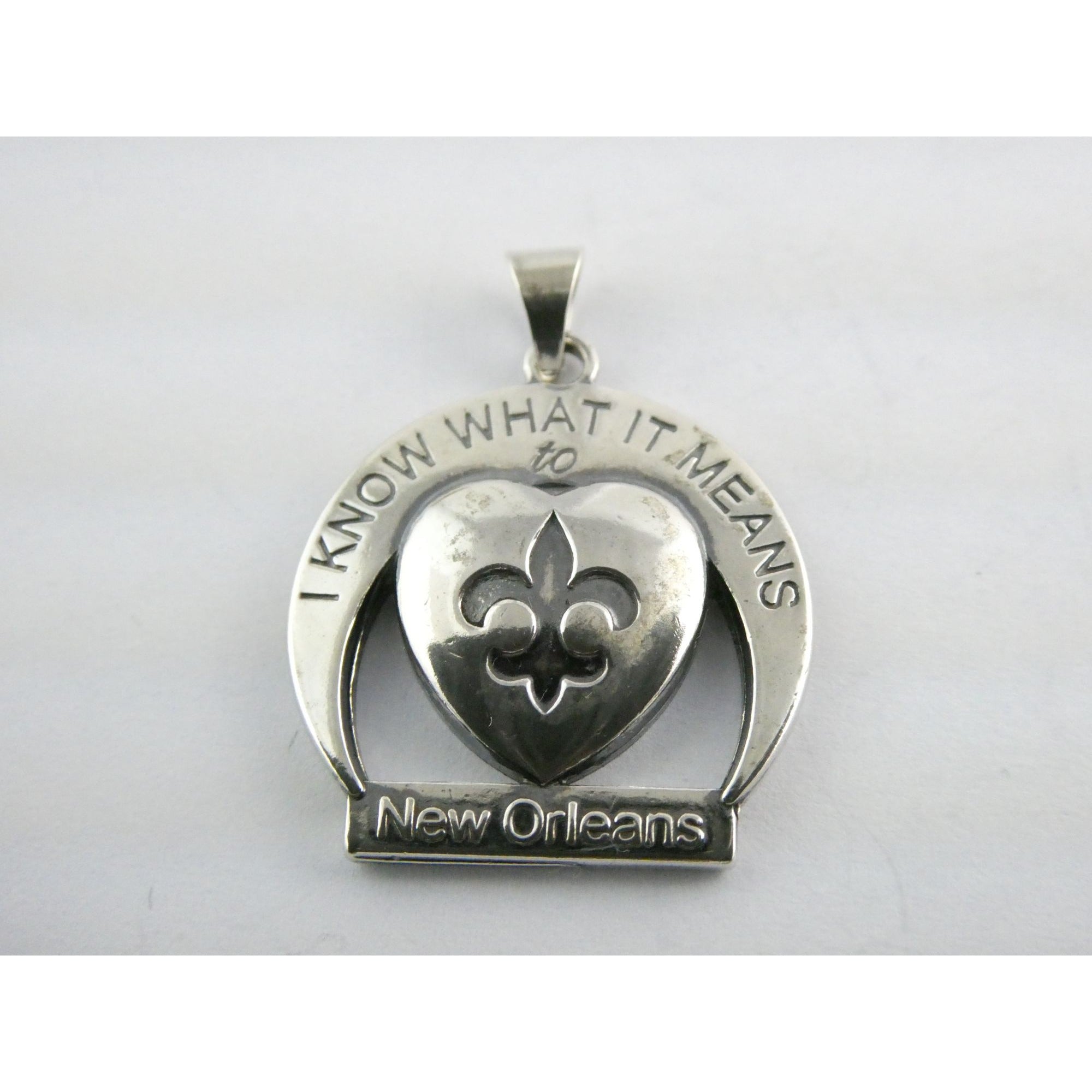 Sterling Silver New Orleans Katrina Memorial Pendant 2005 Designer Anne Dale 7g