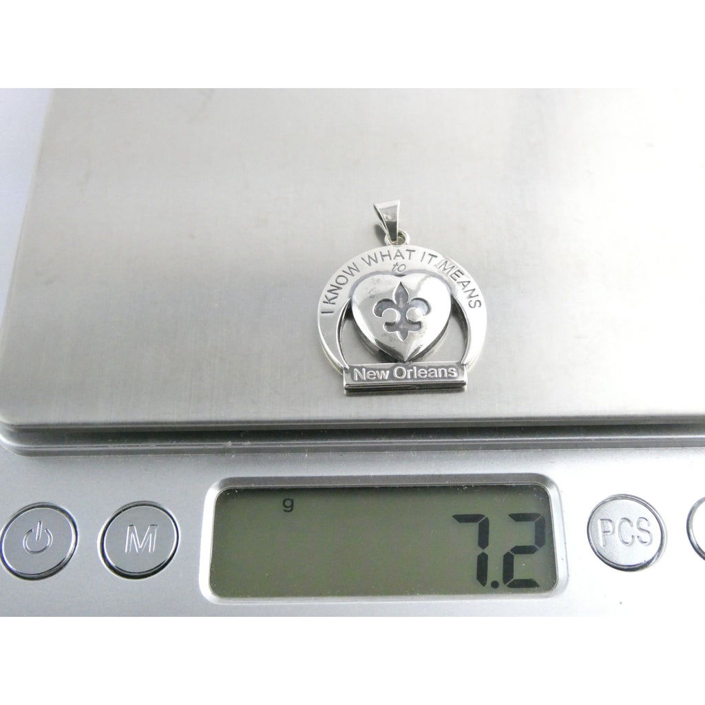 Sterling Silver New Orleans Katrina Memorial Pendant 2005 Designer Anne Dale 7g