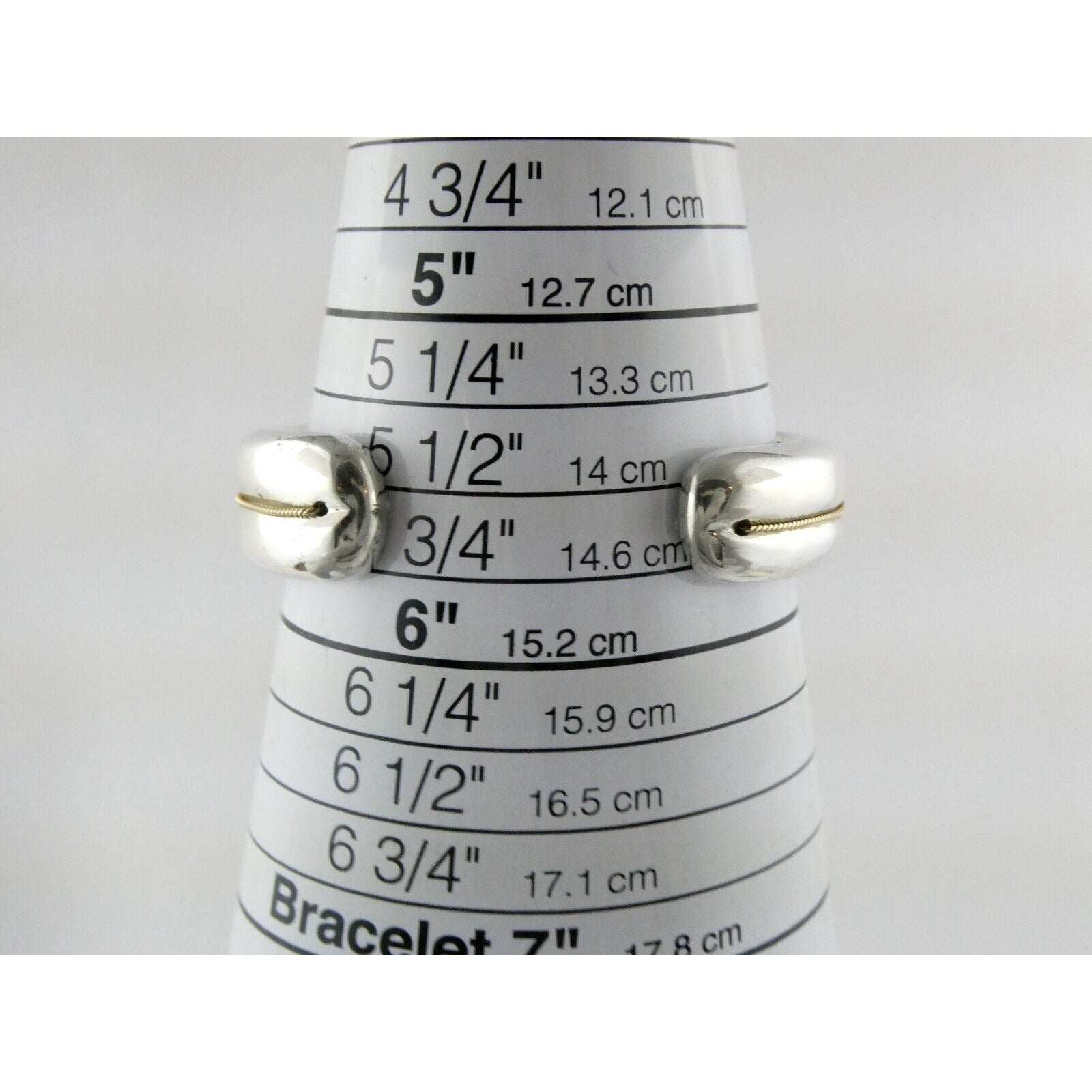 NyJewel MAZ Signed Sterling Silver and 14k Yellow Gold Cuff Bracelet 925 5.75 In