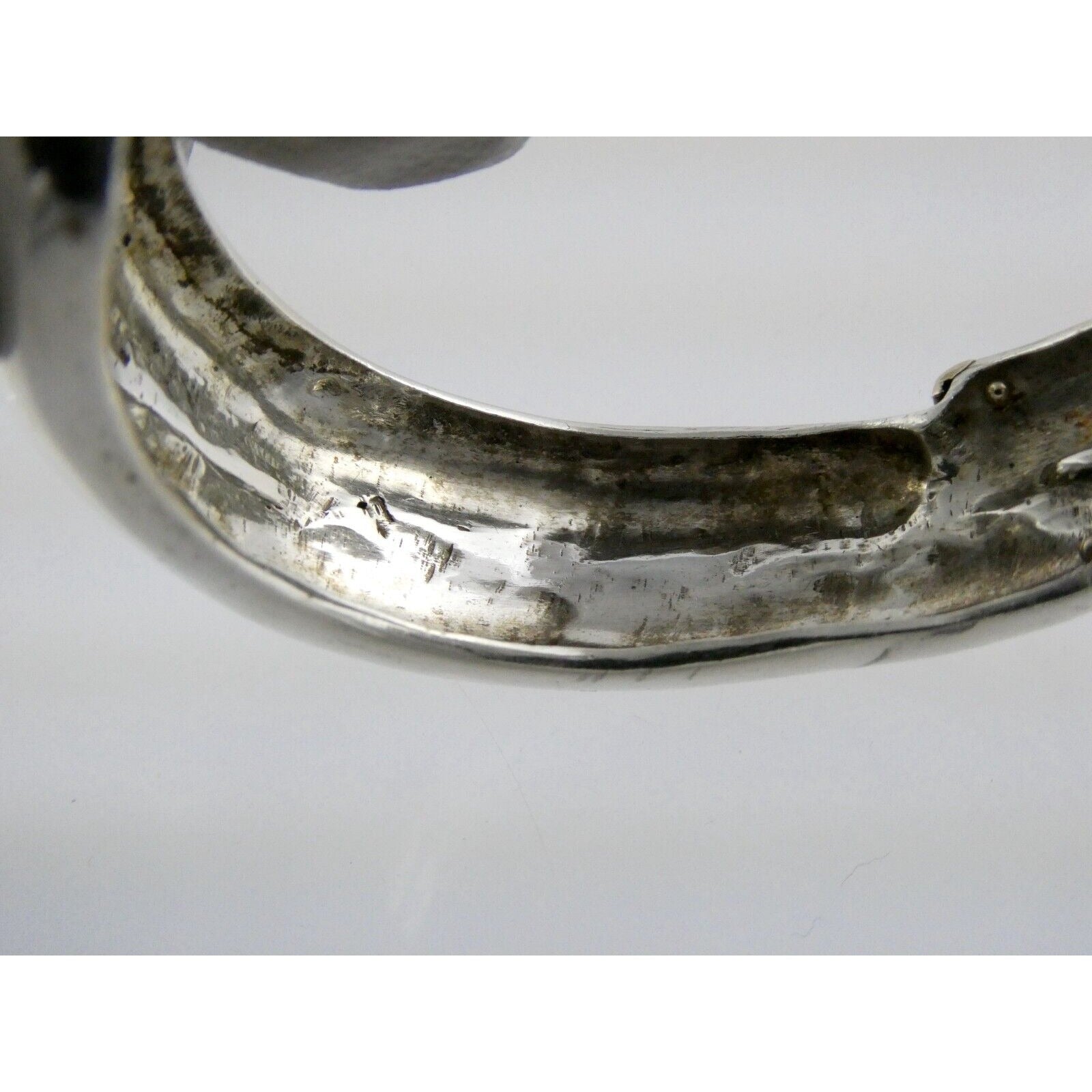 NyJewel MAZ Signed Sterling Silver and 14k Yellow Gold Cuff Bracelet 925 5.75 In