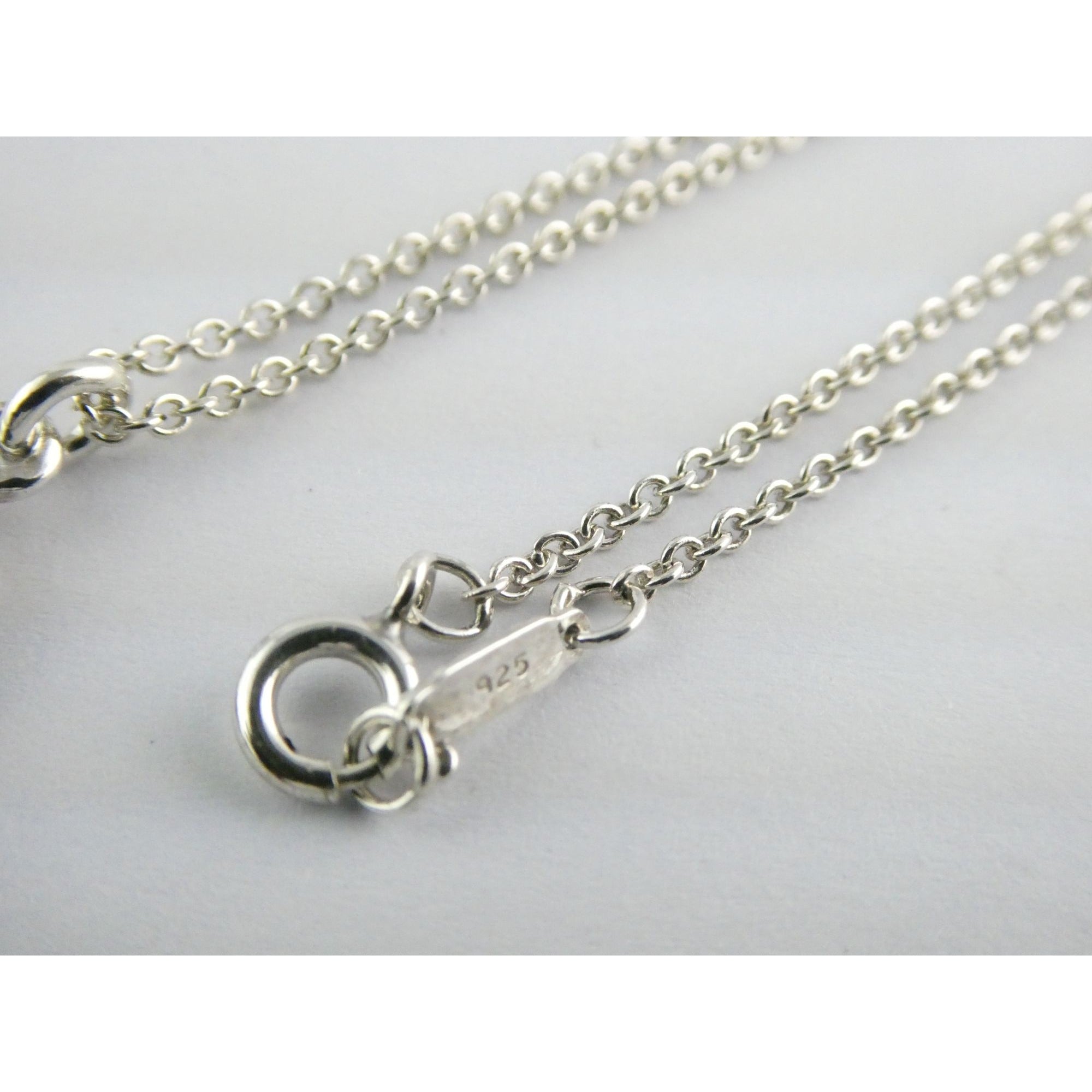 Tiffany and Co Sterling Silver Triple Disk Drop Pendant Necklace 12.1g 16.5 In