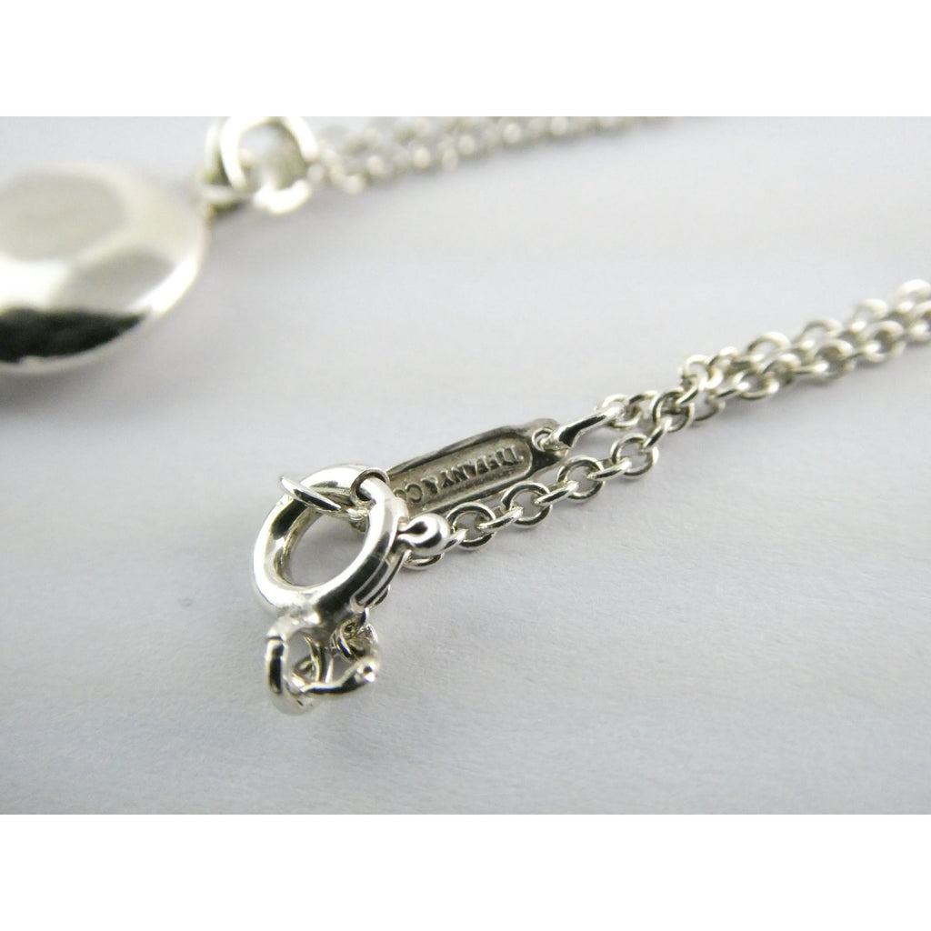 Tiffany and Co Sterling Silver Triple Disk Drop Pendant Necklace 12.1g 16.5 In
