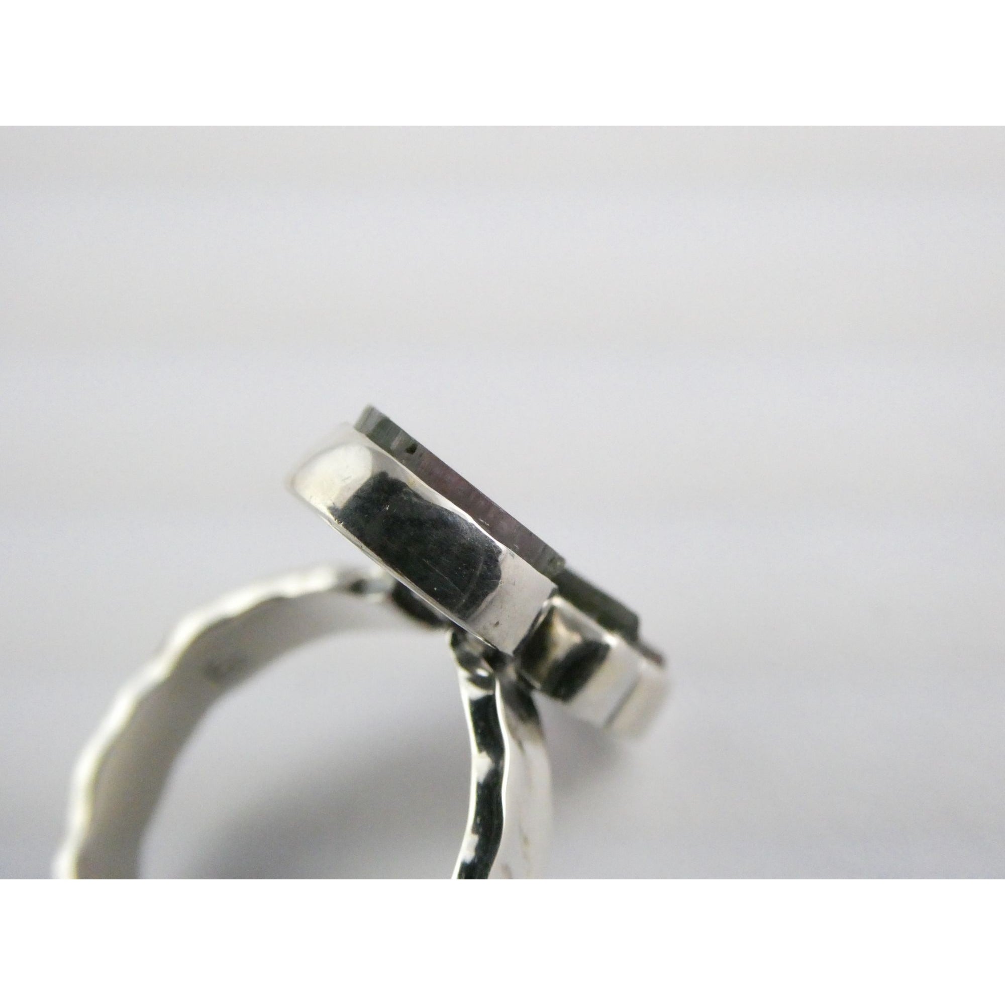Artisan Made Sterling Silver Watermelon Tourmaline Ring Size 6 Weighs 5.3g