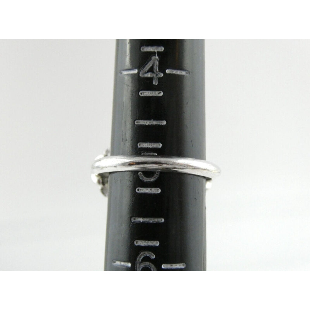Avon Silvertone Metal and Hematite Ring Adjustable Size 4.5g Weight