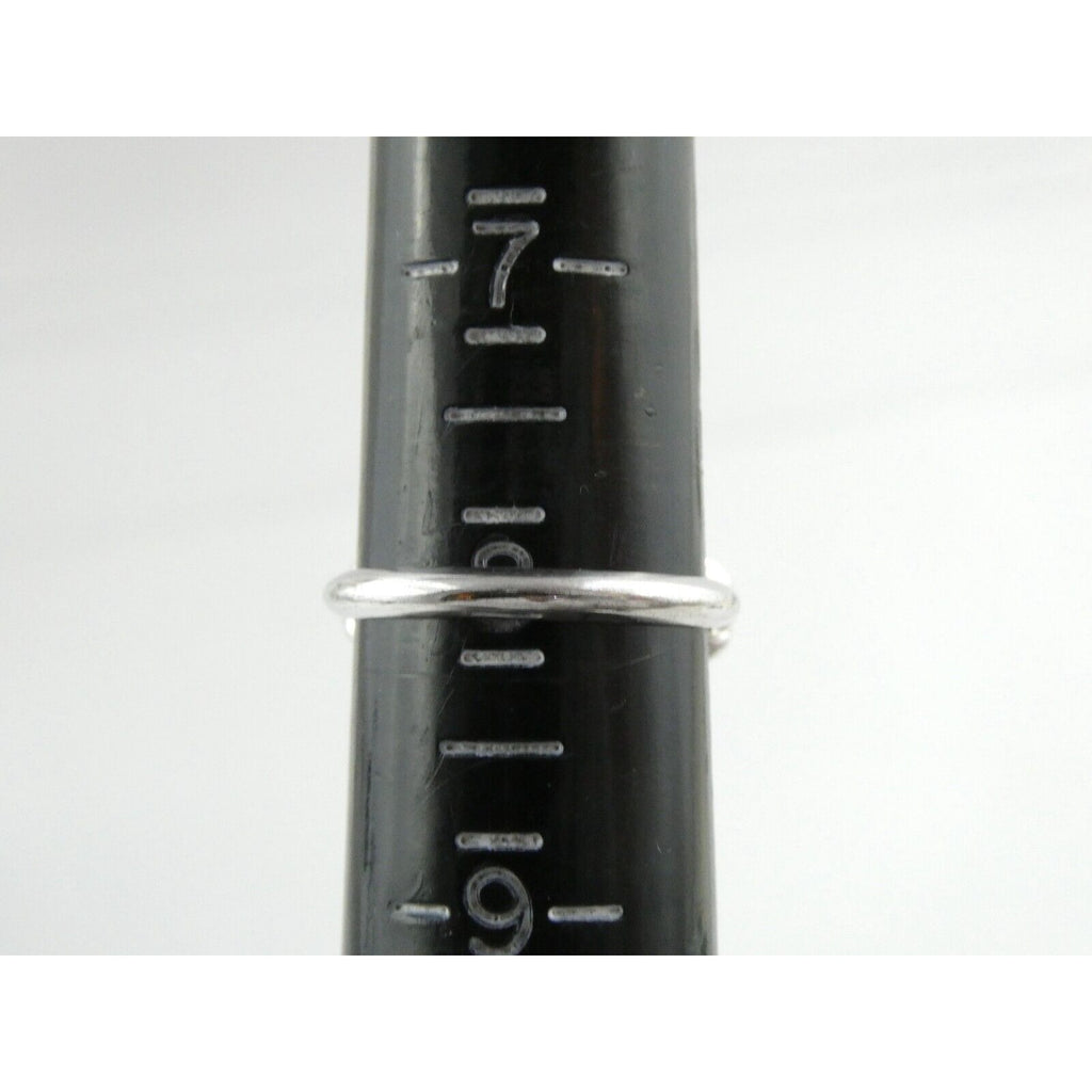 Avon Silvertone Metal and Hematite Ring Adjustable Size 4.5g Weight