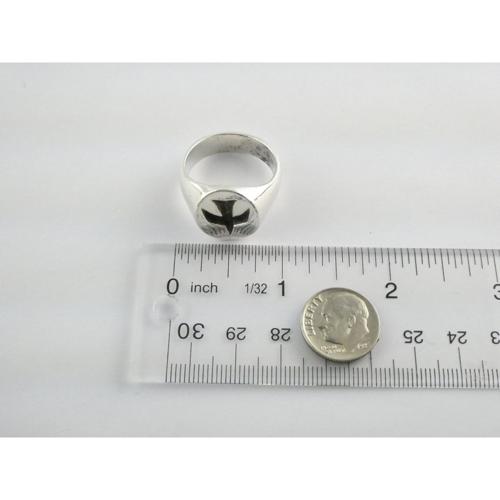 James Avery Descending Dove Concave Center Ring Size 12 Weighs 17g RETIRED Motif
