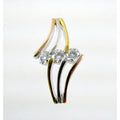 D'Joy Sterling Silver Triple Lab Created Moissanite Gilded Slide Pendant 925 3g