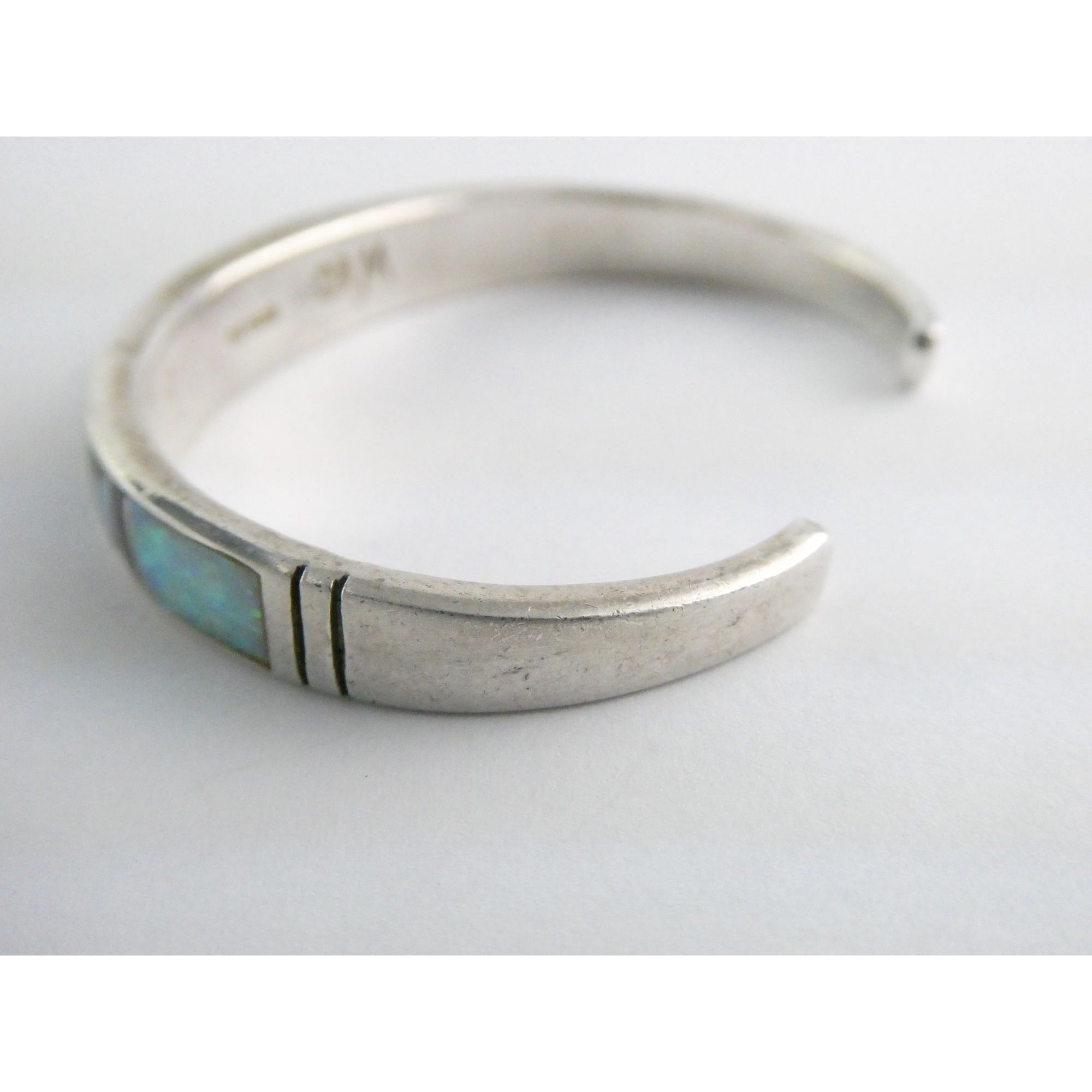 C Willie D Rosales Sterling Silver Opal Spiderweb Turquoise Onyx Cuff Bracelet