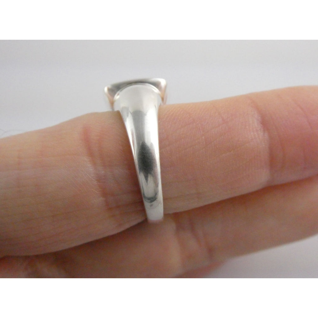 Sterling Silver Blue Opal Mosaic Inlay Ring Size 8 Weighs 7.3g 925