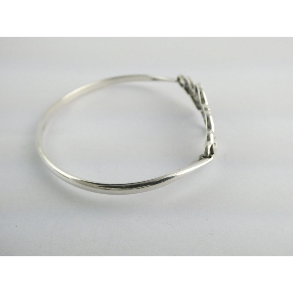 K&SH Ireland Sterling Silver Celtic Knot Bangle Bracelet 7.25 Inches 9.6g 925