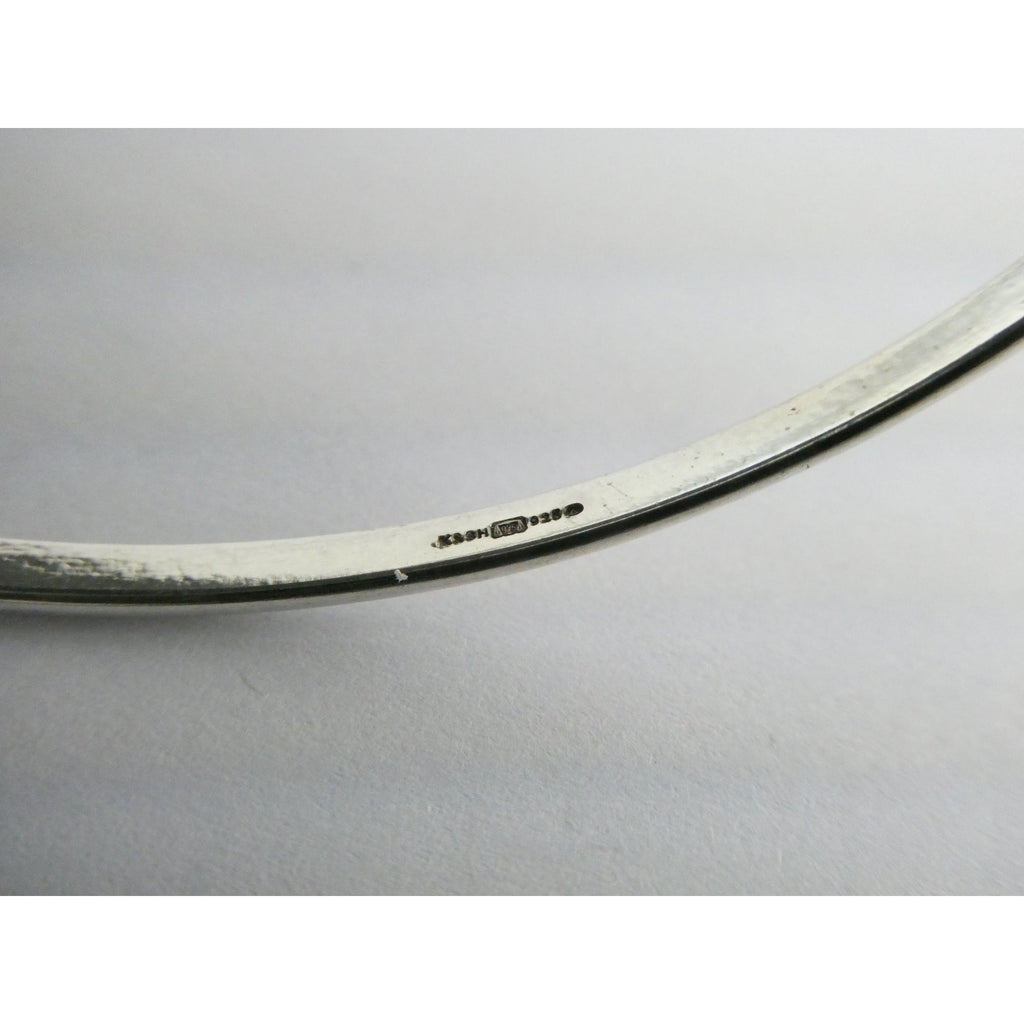 K&SH Ireland Sterling Silver Celtic Knot Bangle Bracelet 7.25 Inches 9.6g 925