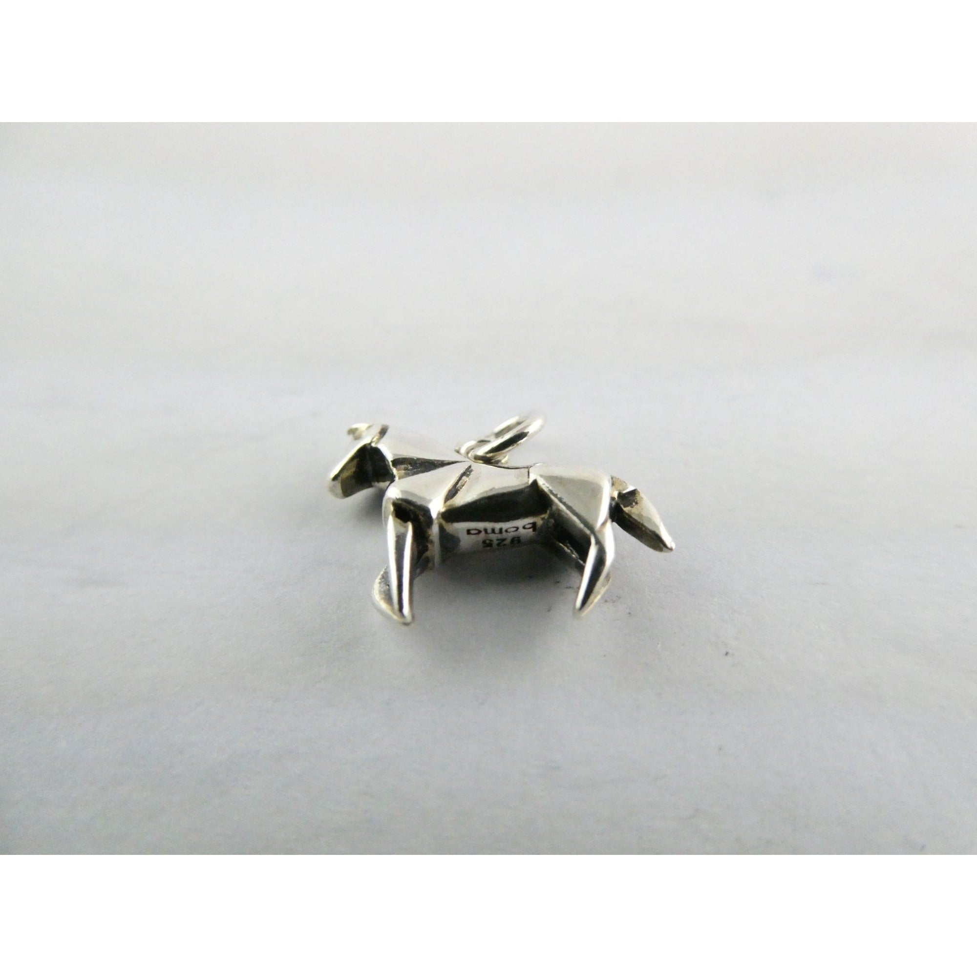 Sterling Silver Origami Horse Charm Year of the Horse 1.6g Weight 12mm Length