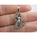 Sterling Silver Figural Mermaid Pendant 3.9g 1.25 Inch Length