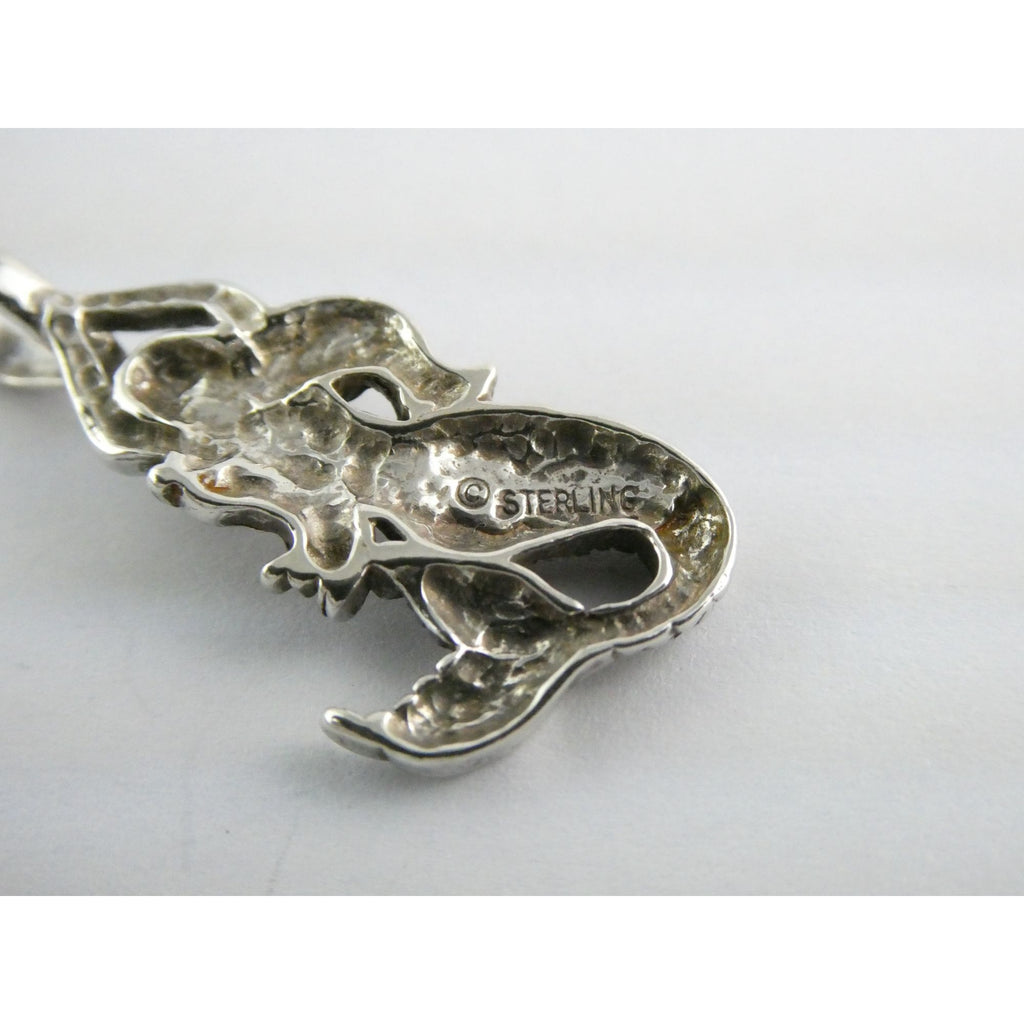 Sterling Silver Figural Mermaid Pendant 3.9g 1.25 Inch Length