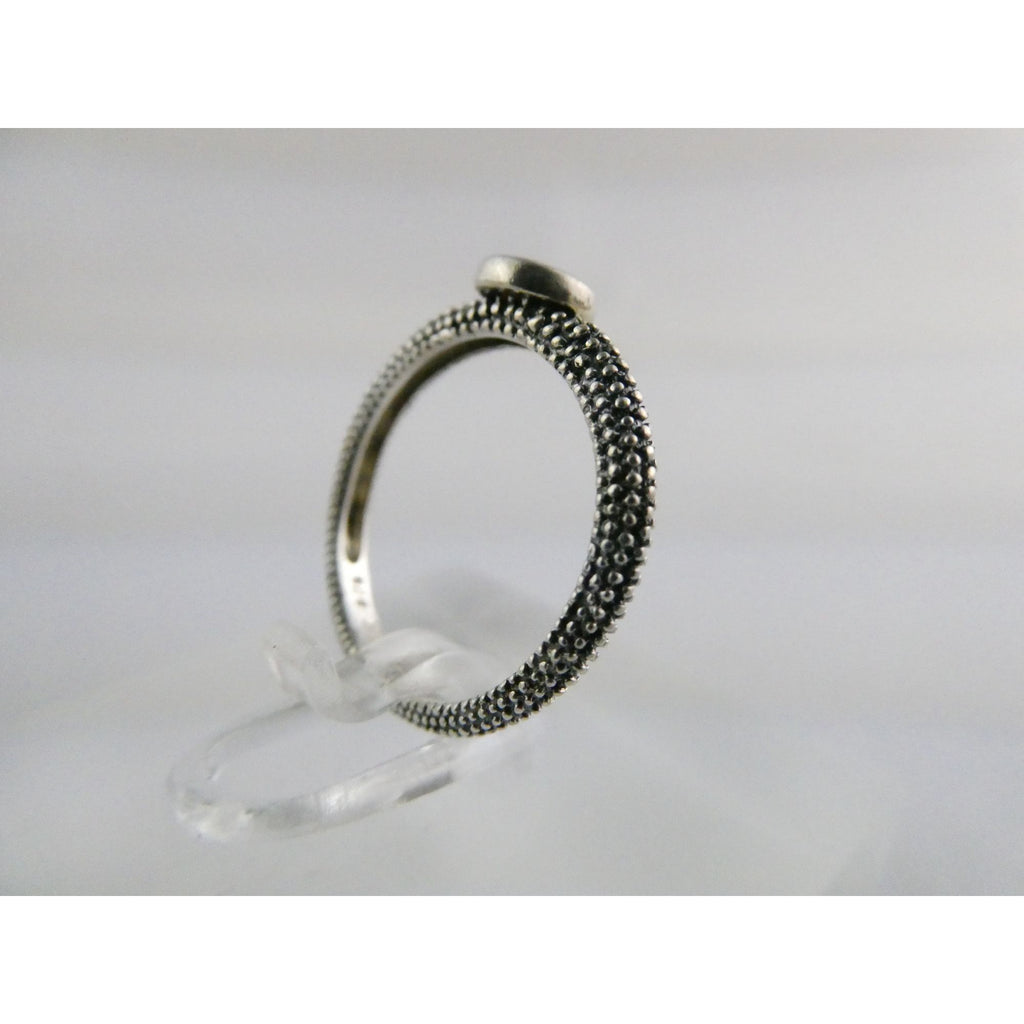 T&C Town And Country Sterling Silver 14k Gold Garnet Stacking Ring Size 6 1.8g