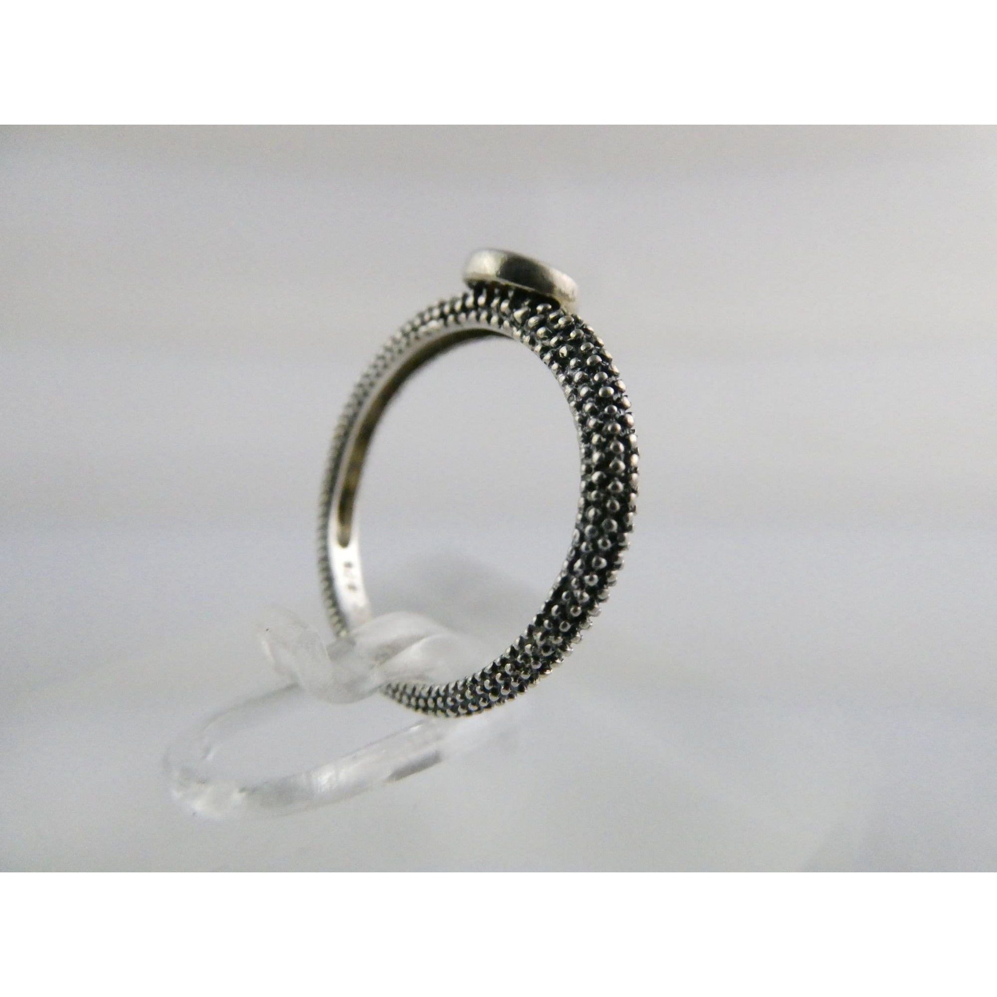 T&C Town And Country Sterling Silver 14k Gold Garnet Stacking Ring Size 6 1.8g