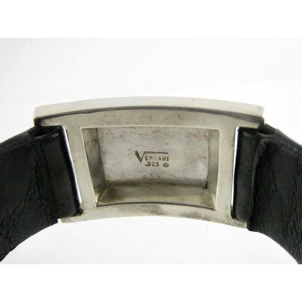 Versani Sterling Silver and Sting Ray Leather Belt Buckle Bracelet 6.75 Inches