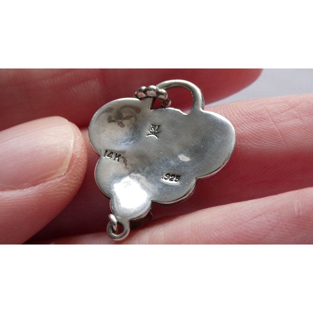 Reflective Jewelry Sterling Silver 18k Gold Cloud Topaz Pendant Paulina Ramerez
