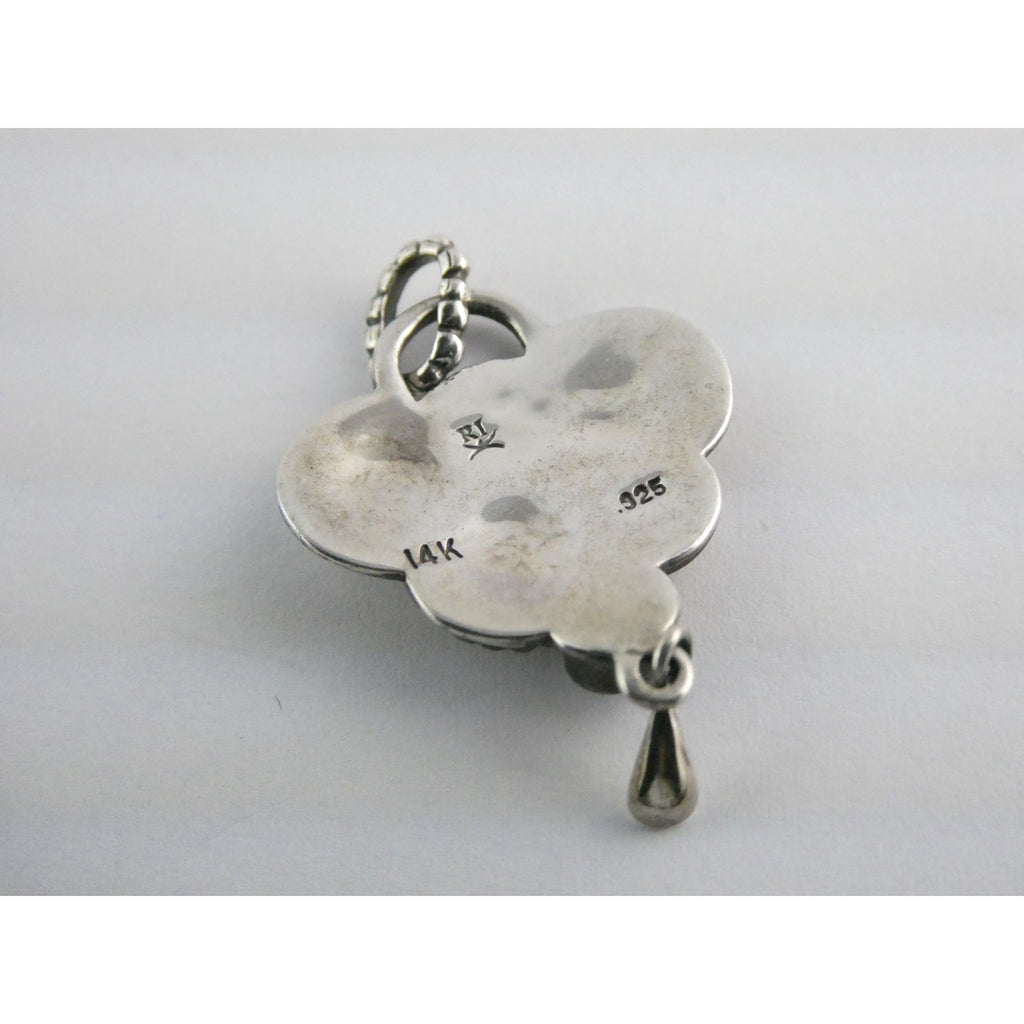 Reflective Jewelry Sterling Silver 18k Gold Cloud Topaz Pendant Paulina Ramerez