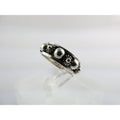 Vintage Taxco Mexico Sterling Silver Dot Design Band Ring Size 6.5 3.1g Weight