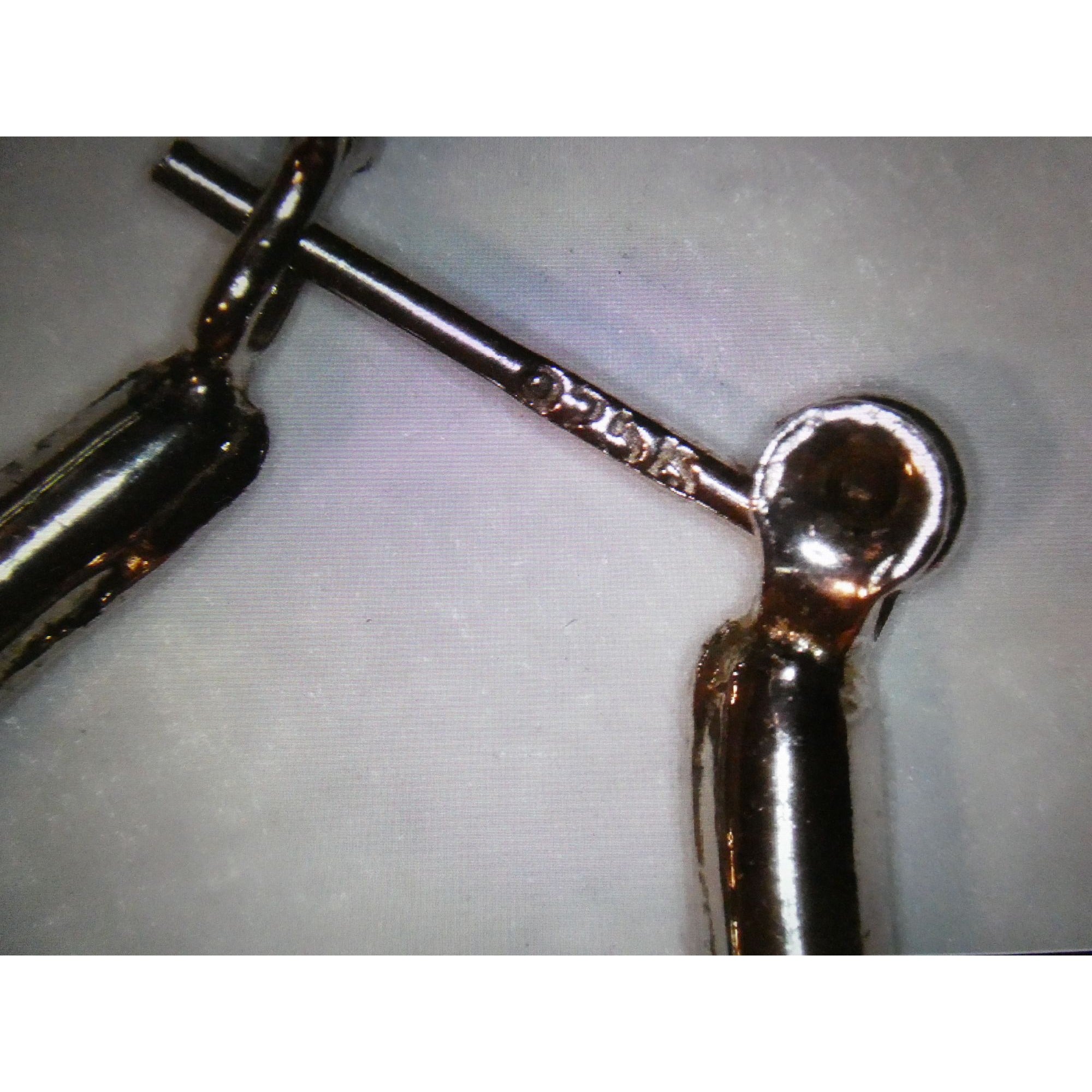 Sterling Silver Ridged Design Hoop Earrings 925 3.1g 24mm Length