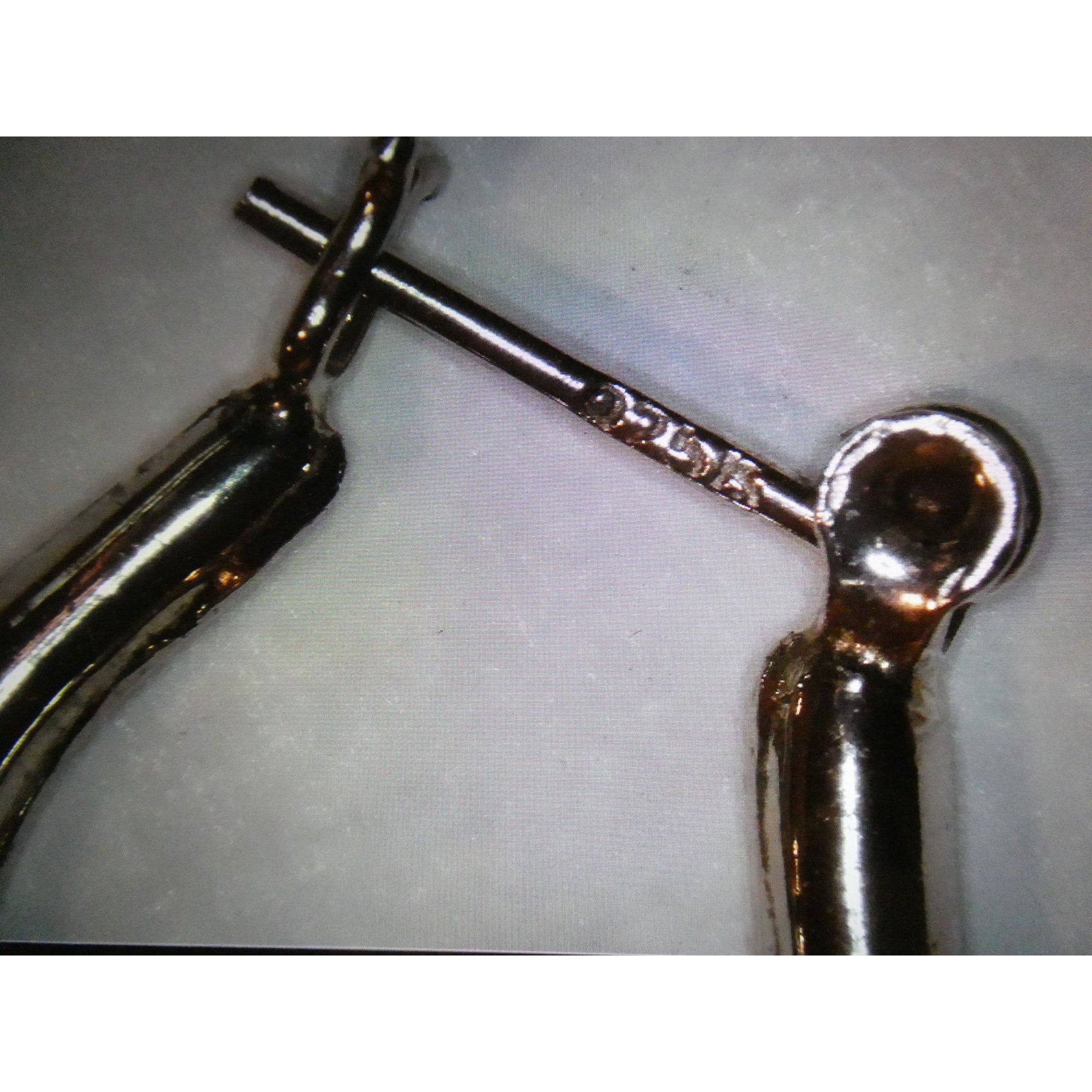 Sterling Silver Ridged Design Hoop Earrings 925 3.1g 24mm Length