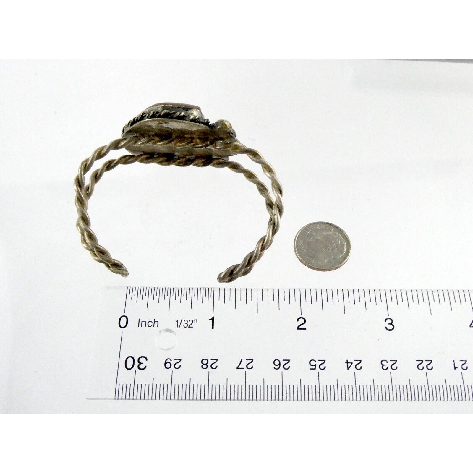 Southwestern Sterling Silver Fire Agate Cuff Bracelet Signed Nick 6 Inches 39.7g